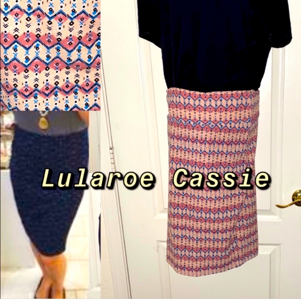 SOLD. Lularoe 2XL pink print Cassie.